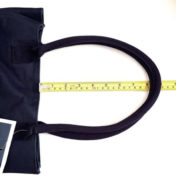 Vintage RALPH LAUREN Blue Canvas Double Handles Travel Bag Beach Tote Bag - Picture 8 of 10